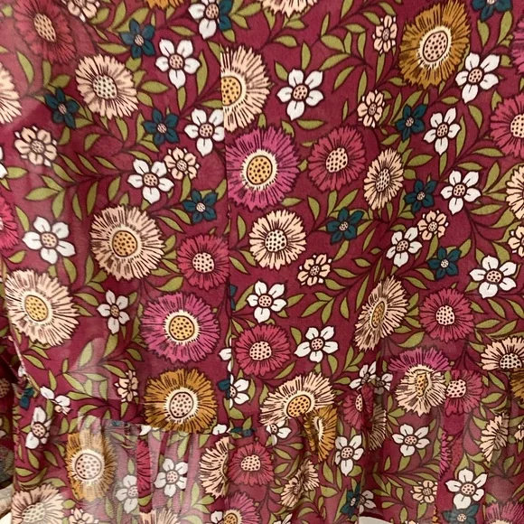 Floral Pink Blouse with Lace Trim NWTS - Picture 9 of 11